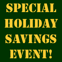 Special Holiday Savings!